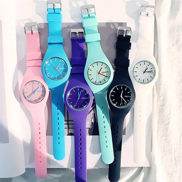 Men Women Children Leisure Quartz Sports Jelly Color Watch - Men Women Children Leisure Quartz Sports Jelly Color Watch - Image 3 of 3