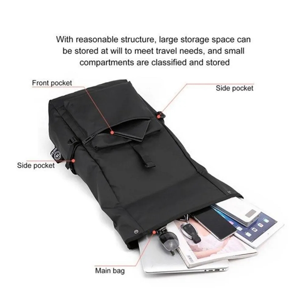 Fashion Waterproof Laptop Backpack - Fashion Waterproof Laptop Backpack - Image 3 of 7