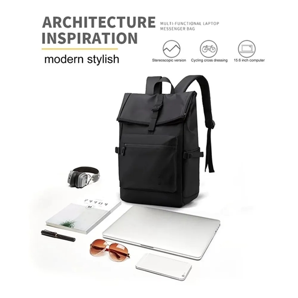Fashion Waterproof Laptop Backpack - Fashion Waterproof Laptop Backpack - Image 5 of 7