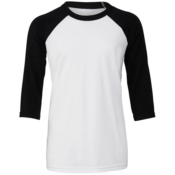 Bella + Canvas Youth Three-Quarter Sleeve Baseball T-Shirt