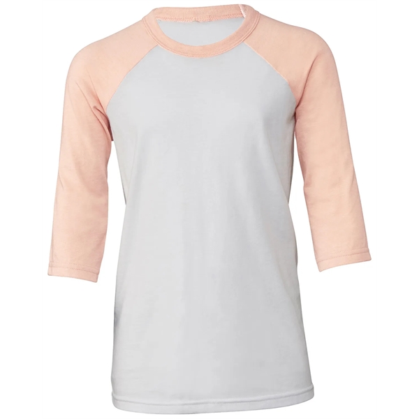 Bella + Canvas Youth Three-Quarter Sleeve Baseball T-Shirt
