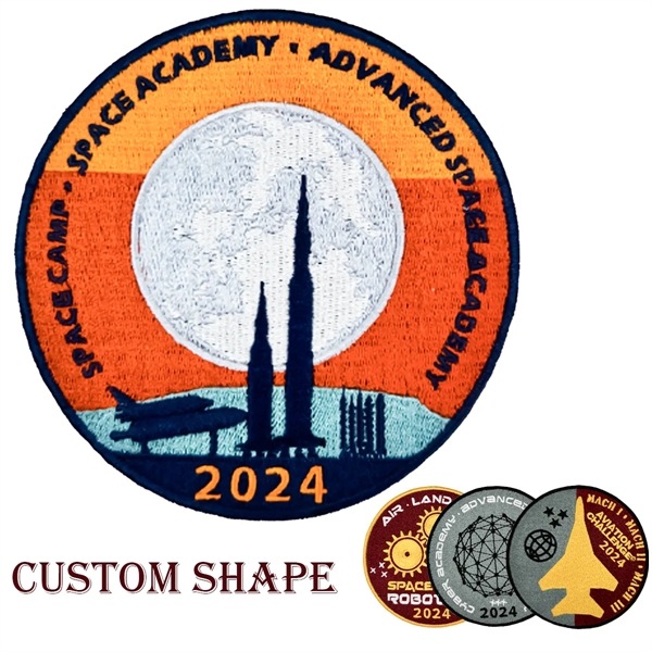 Custom Size & Shape Embroidered Patches - Custom Size & Shape Embroidered Patches - Image 0 of 3