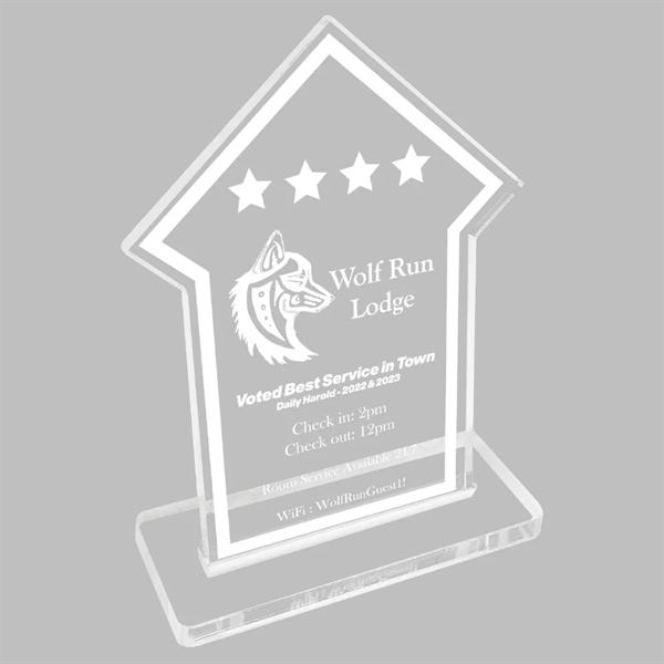 Clear Desk Plaque- Laser Etched- with slotted base - Clear Desk Plaque- Laser Etched- with slotted base - Image 0 of 0