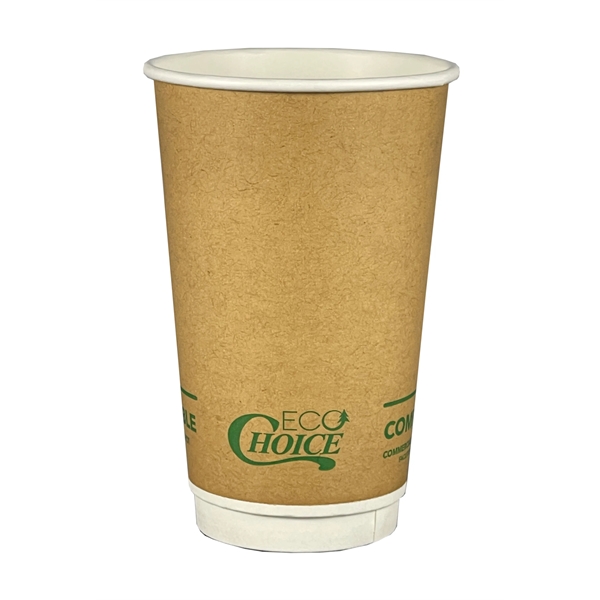 16 Oz. Kraft Eco-Choice Double Wall Cups - 16 Oz. Kraft Eco-Choice Double Wall Cups - Image 1 of 1