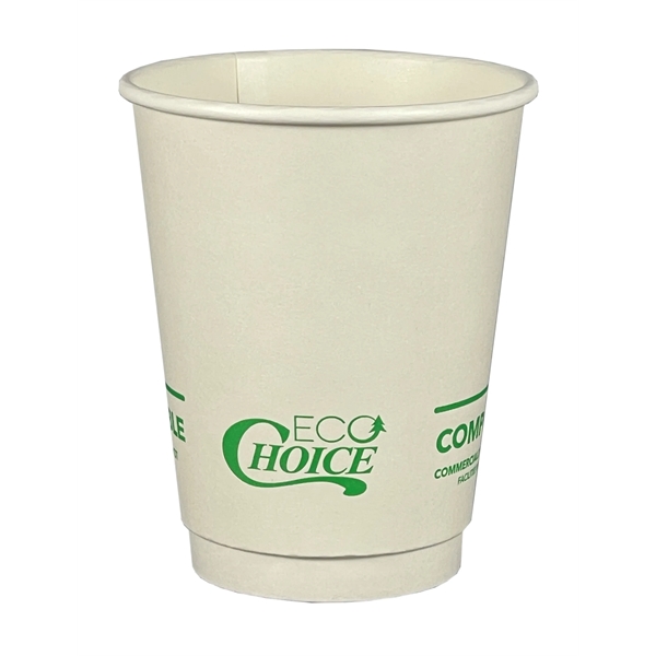12 Oz. White Eco-Choice Double Wall Cups - 12 Oz. White Eco-Choice Double Wall Cups - Image 1 of 1
