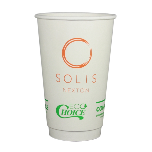 16 Oz. White Eco-Choice Double Wall Cups - 16 Oz. White Eco-Choice Double Wall Cups - Image 0 of 1