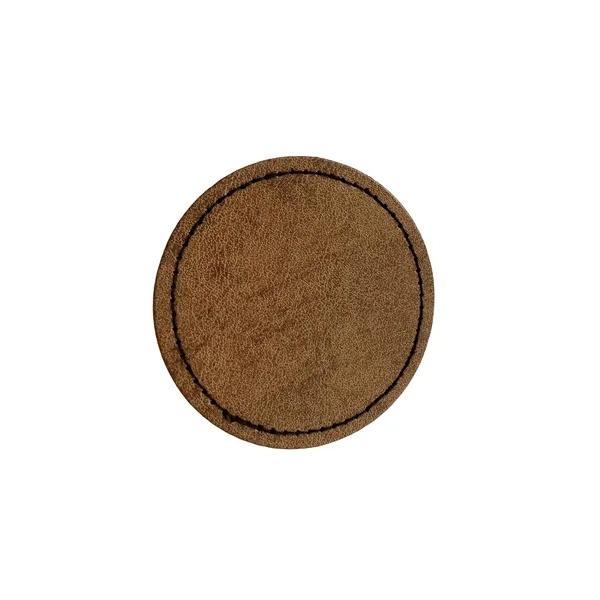 Round Shape Leatherette Patch - Round Shape Leatherette Patch - Image 0 of 3