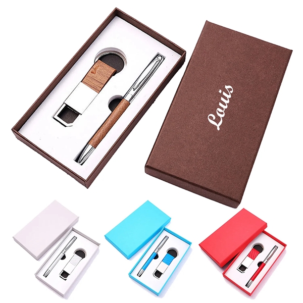 Ballpoint Pen and Key Chain Gift Set - Ballpoint Pen and Key Chain Gift Set - Image 0 of 4
