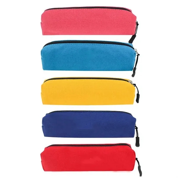 Canvas Stationery Pouch Portable Simple Zipper Pencil Case - Canvas Stationery Pouch Portable Simple Zipper Pencil Case - Image 1 of 4