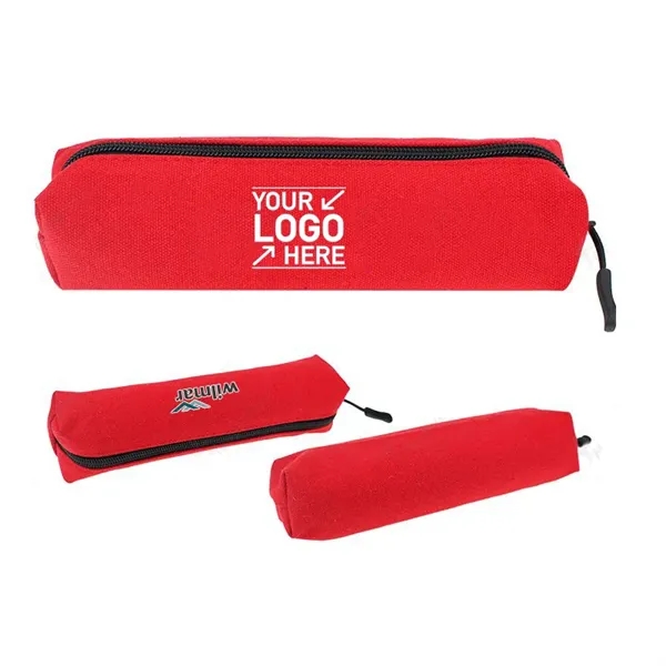 Canvas Stationery Pouch Portable Simple Zipper Pencil Case - Canvas Stationery Pouch Portable Simple Zipper Pencil Case - Image 2 of 4