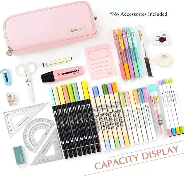 3 Compartment Pouch Pen Bag - 3 Compartment Pouch Pen Bag - Image 4 of 5