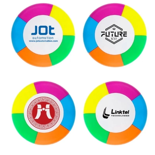 5-Color Round Circular Shaped Highlighter - 5-Color Round Circular Shaped Highlighter - Image 2 of 3