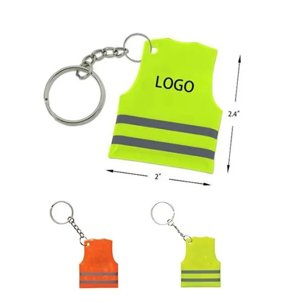 Reflective Vest Shaped Key Chain - Reflective Vest Shaped Key Chain - Image 2 of 2