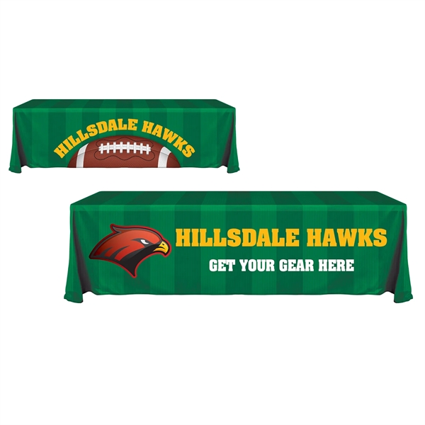 8' Knit Polyester Custom Throw Style Table Cover - 8' Knit Polyester Custom Throw Style Table Cover - Image 0 of 8