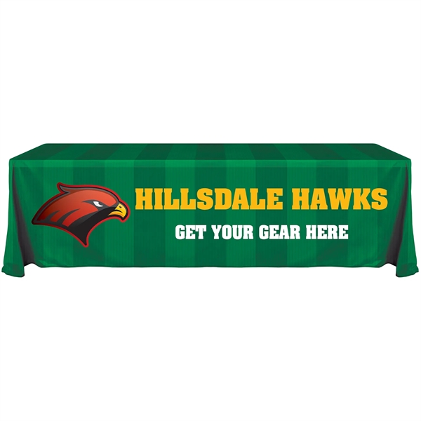 8' Knit Polyester Custom Throw Style Table Cover - 8' Knit Polyester Custom Throw Style Table Cover - Image 1 of 8