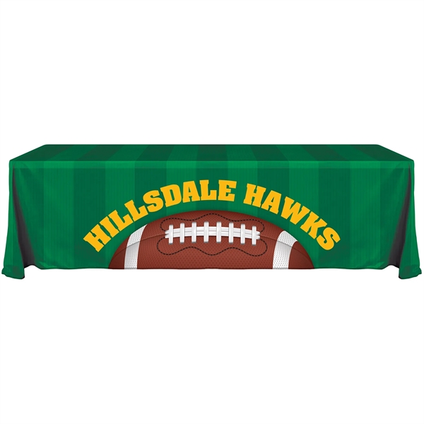 8' Knit Polyester Custom Throw Style Table Cover - 8' Knit Polyester Custom Throw Style Table Cover - Image 3 of 8