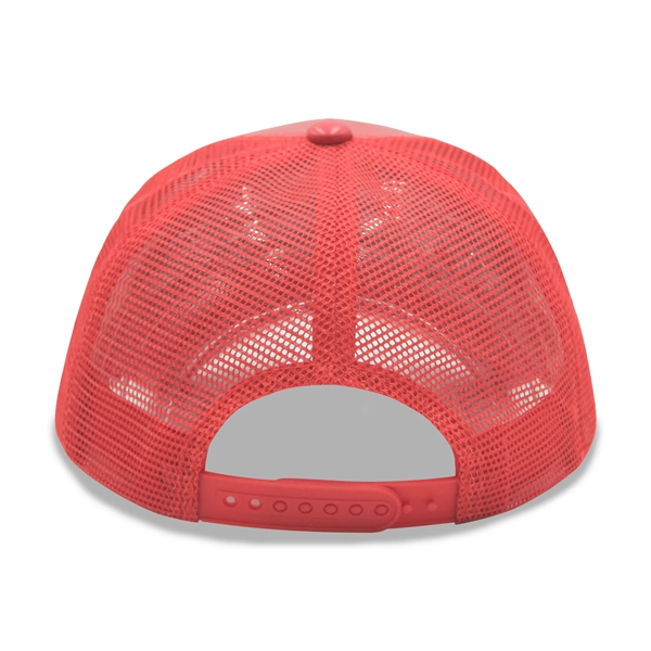 5 Panels PU Leather Trucker Cap - 5 Panels PU Leather Trucker Cap - Image 4 of 4