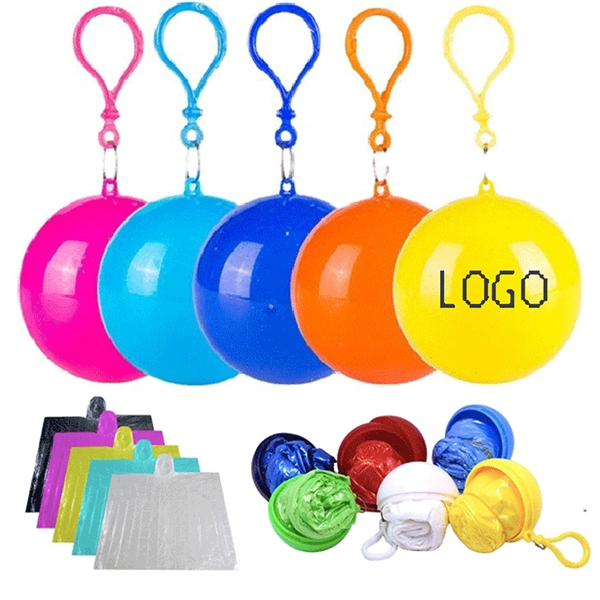 Disposable Emergency Rain Ponchos Ball - Disposable Emergency Rain Ponchos Ball - Image 0 of 4