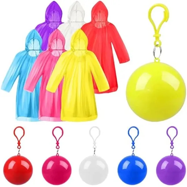 Disposable Emergency Rain Ponchos Ball - Disposable Emergency Rain Ponchos Ball - Image 1 of 4