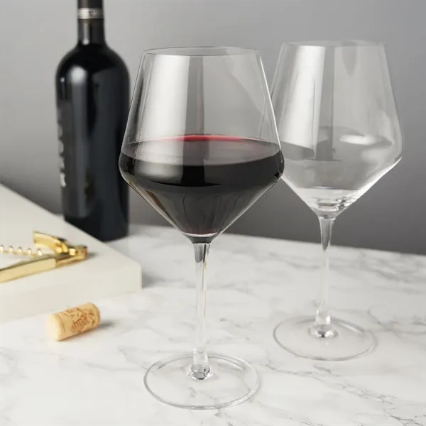 Viski® Raye Angled Crystal Burgundy Glass - Viski® Raye Angled Crystal Burgundy Glass - Image 8 of 9