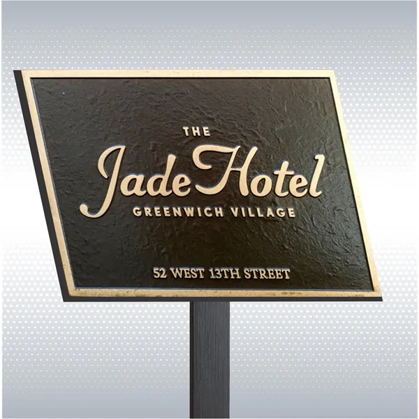 Garden Solid Bronze Sign on a Stake (8" x 8") - Garden Solid Bronze Sign on a Stake (8" x 8") - Image 7 of 8