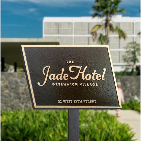 Garden Solid Bronze Sign on a Stake (8" x 8") - Garden Solid Bronze Sign on a Stake (8" x 8") - Image 8 of 8