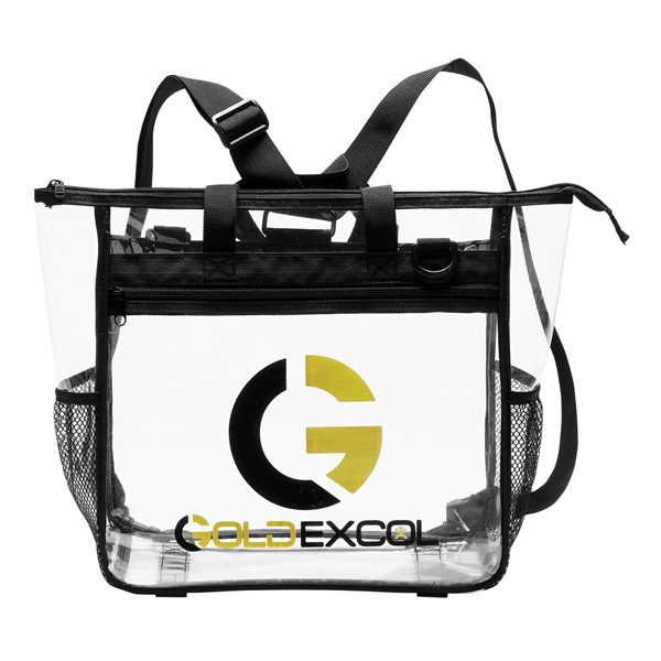 3 Way Clear Backpack / Tote & Messenger Bag - 3 Way Clear Backpack / Tote & Messenger Bag - Image 0 of 1