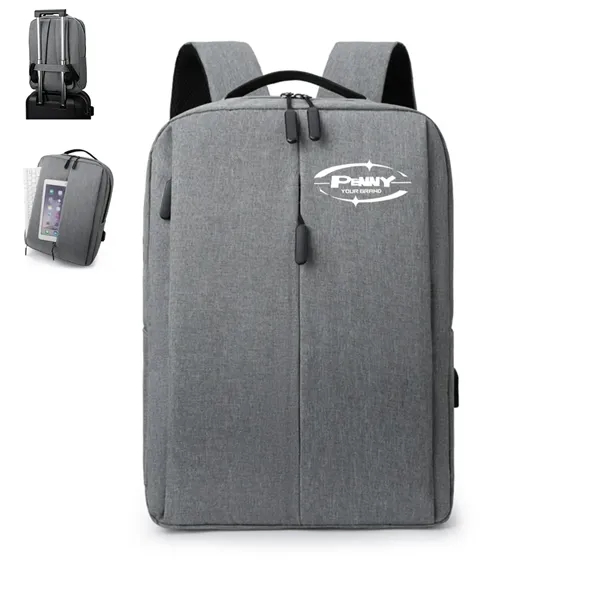 Waterproof Business Laptop Casual Backpack With USB Port - Waterproof Business Laptop Casual Backpack With USB Port - Image 0 of 6