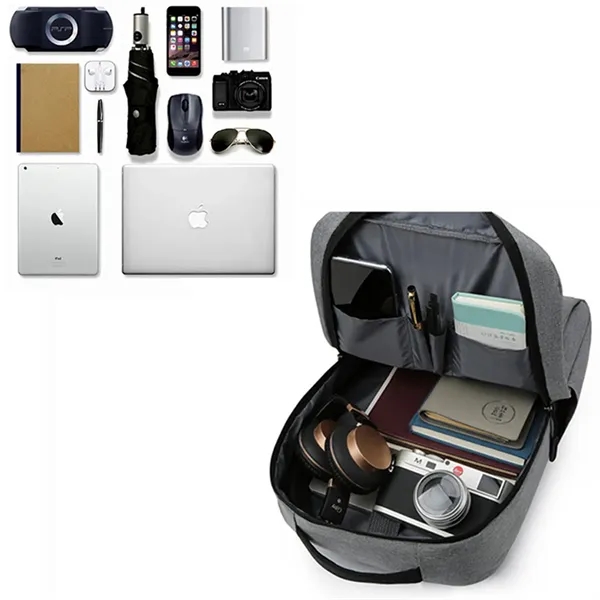 Waterproof Business Laptop Casual Backpack With USB Port - Waterproof Business Laptop Casual Backpack With USB Port - Image 5 of 6