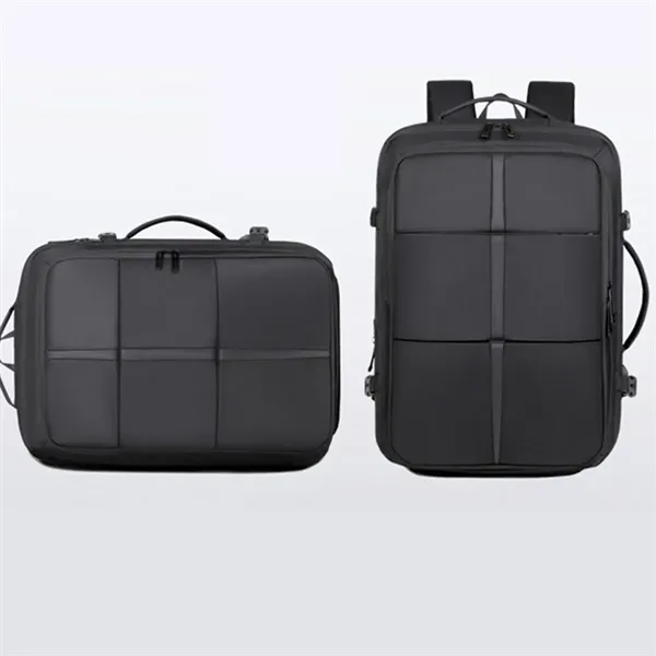 Expandable Business Carry-On Backpack with USB Charger Port - Expandable Business Carry-On Backpack with USB Charger Port - Image 3 of 9