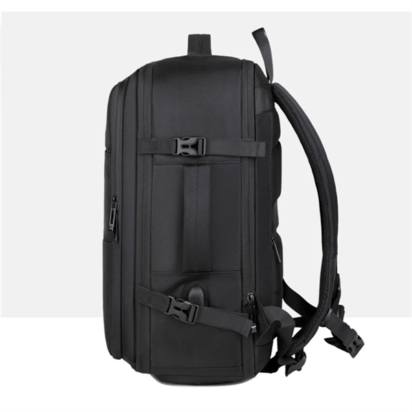 Expandable Business Carry-On Backpack with USB Charger Port - Expandable Business Carry-On Backpack with USB Charger Port - Image 4 of 9