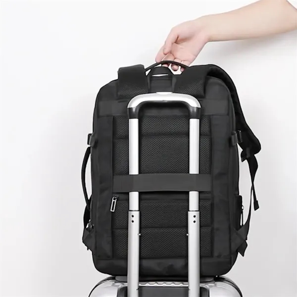 Expandable Business Carry-On Backpack with USB Charger Port - Expandable Business Carry-On Backpack with USB Charger Port - Image 6 of 9