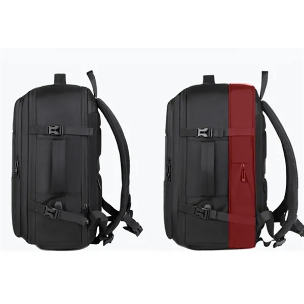 Expandable Business Carry-On Backpack with USB Charger Port - Expandable Business Carry-On Backpack with USB Charger Port - Image 8 of 9