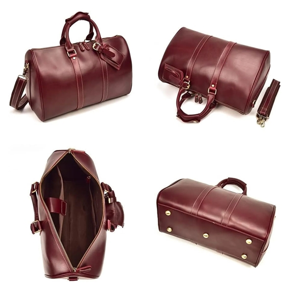 Genuine Leather Travel Duffel Bag - Genuine Leather Travel Duffel Bag - Image 0 of 1