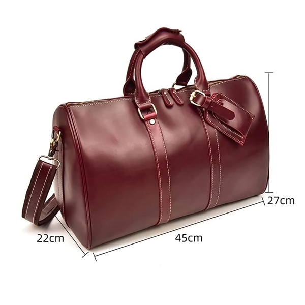 Genuine Leather Travel Duffel Bag - Genuine Leather Travel Duffel Bag - Image 1 of 1