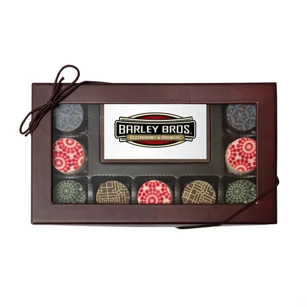 Custom Printed Chocolate Bar With 9 Truffles - Custom Printed Chocolate Bar With 9 Truffles - Image 1 of 1