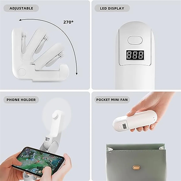 USB Mini Fan with Power bank - USB Mini Fan with Power bank - Image 2 of 5