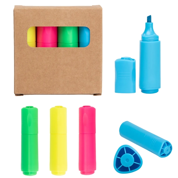 Custom 4-In-1 Mini Highlighter Set