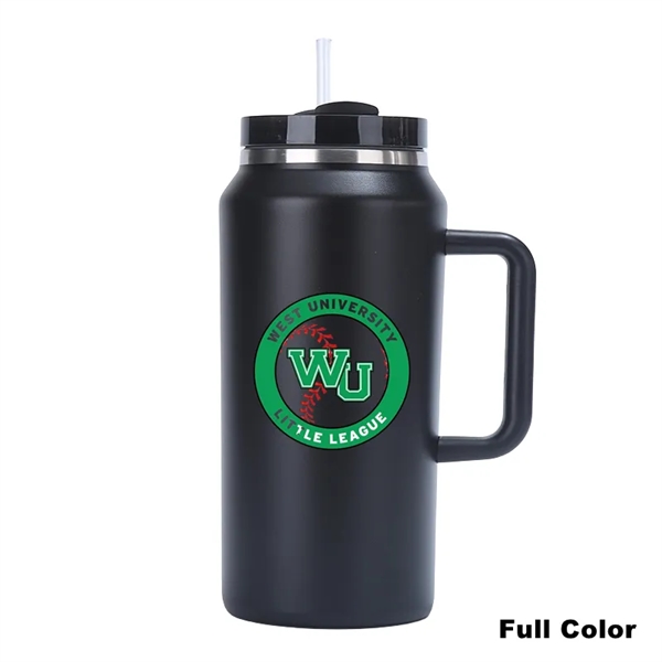64 oz Insulated Stainless Steel Tumbler With Handle Straw - 64 oz Insulated Stainless Steel Tumbler With Handle Straw - Image 1 of 7