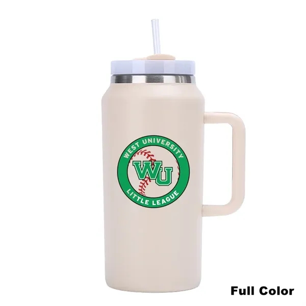 64 oz Insulated Stainless Steel Tumbler With Handle Straw - 64 oz Insulated Stainless Steel Tumbler With Handle Straw - Image 2 of 7
