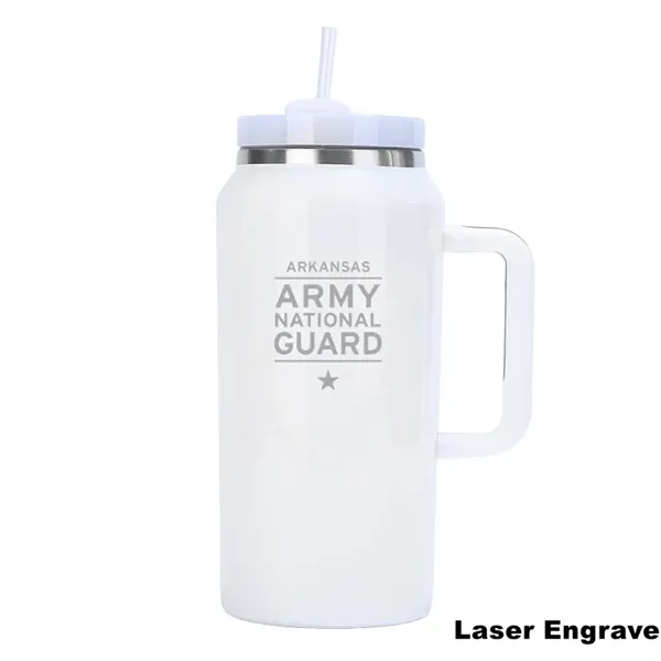 64 oz Insulated Stainless Steel Tumbler With Handle Straw - 64 oz Insulated Stainless Steel Tumbler With Handle Straw - Image 6 of 7