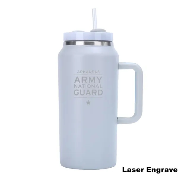 64 oz Insulated Stainless Steel Tumbler With Handle Straw - 64 oz Insulated Stainless Steel Tumbler With Handle Straw - Image 7 of 7