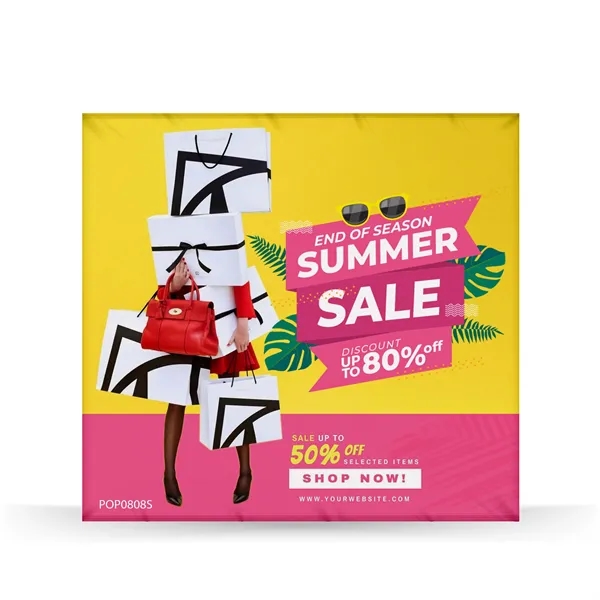10'x8' Straight Pop Up Fabric Foldable Display Wall - 10'x8' Straight Pop Up Fabric Foldable Display Wall - Image 3 of 5