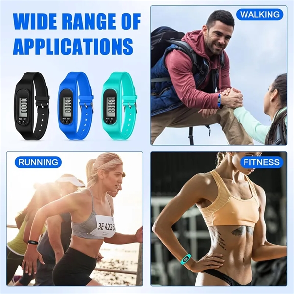 Silicone Fitness Tracker Pedometer Watch - Silicone Fitness Tracker Pedometer Watch - Image 4 of 5