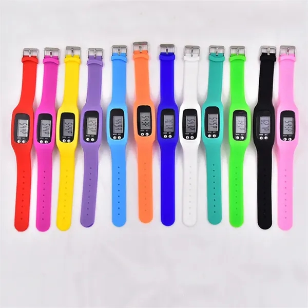 Silicone Fitness Tracker Pedometer Watch - Silicone Fitness Tracker Pedometer Watch - Image 5 of 5