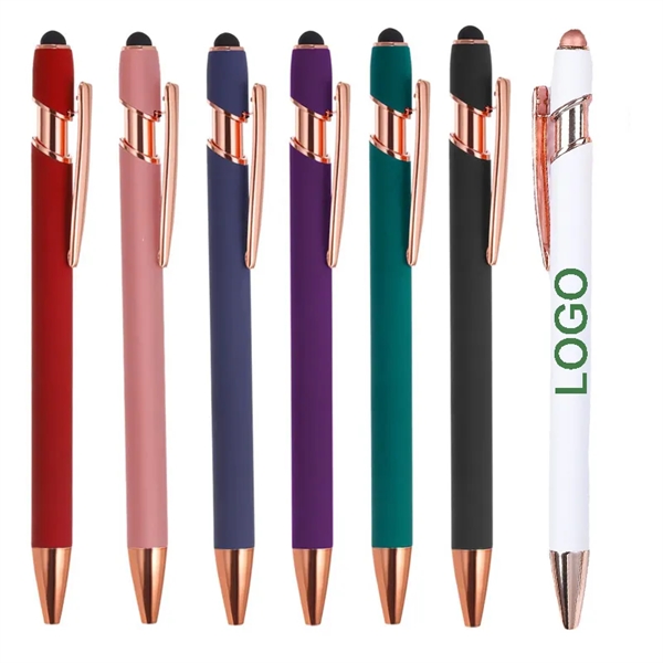 ELLIPSE SOFTY STYLUS PEN WITH ROSE GOLD TRIM - ELLIPSE SOFTY STYLUS PEN WITH ROSE GOLD TRIM - Image 2 of 7