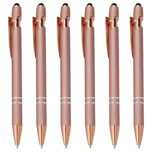 ELLIPSE SOFTY STYLUS PEN WITH ROSE GOLD TRIM - ELLIPSE SOFTY STYLUS PEN WITH ROSE GOLD TRIM - Image 4 of 7