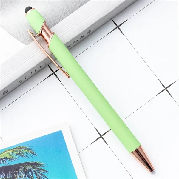 ELLIPSE SOFTY STYLUS PEN WITH ROSE GOLD TRIM - ELLIPSE SOFTY STYLUS PEN WITH ROSE GOLD TRIM - Image 6 of 7