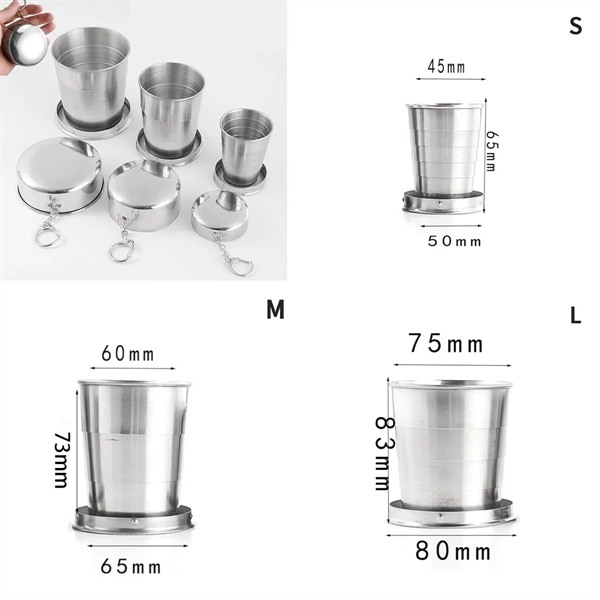 Folding Stainless Steel Camping Mug Cup - Folding Stainless Steel Camping Mug Cup - Image 1 of 4