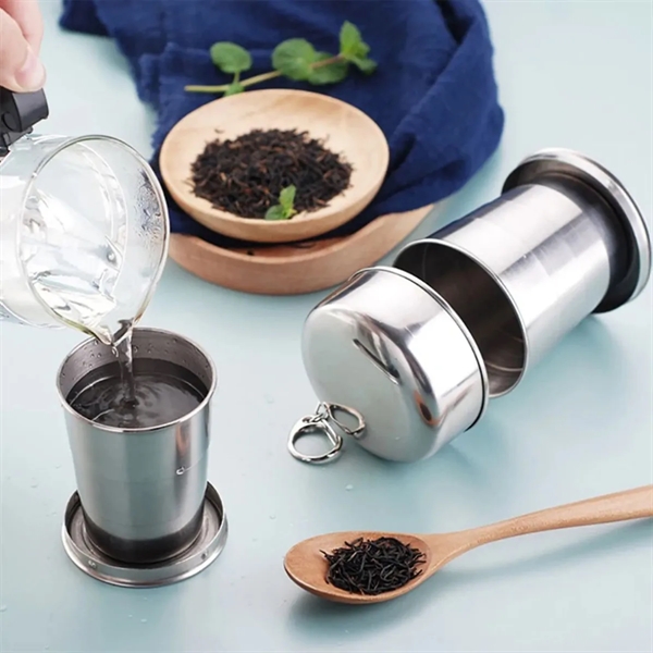 Folding Stainless Steel Camping Mug Cup - Folding Stainless Steel Camping Mug Cup - Image 3 of 4